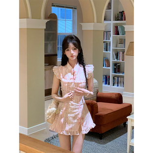 【瑞茜】 国风少女 夏季新中式国风修身连衣裙R6310H
