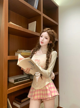 【瑞茜】奶欲k*tty 夏季甜美可爱风卡通上衣半裙 R66801-1H