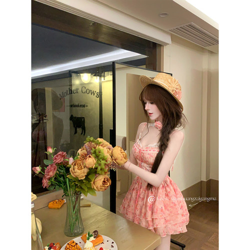 【瑞茜】花野迷踪 春夏纯欲公主风中式服装连衣裙子 R9419D