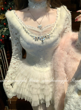 【瑞茜】雪国千金 纯欲风小众设计显瘦时尚套装连衣裙 R8507Y