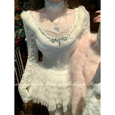 【瑞茜】雪国千金 纯欲风小众设计显瘦时尚套装连衣裙 R8507Y