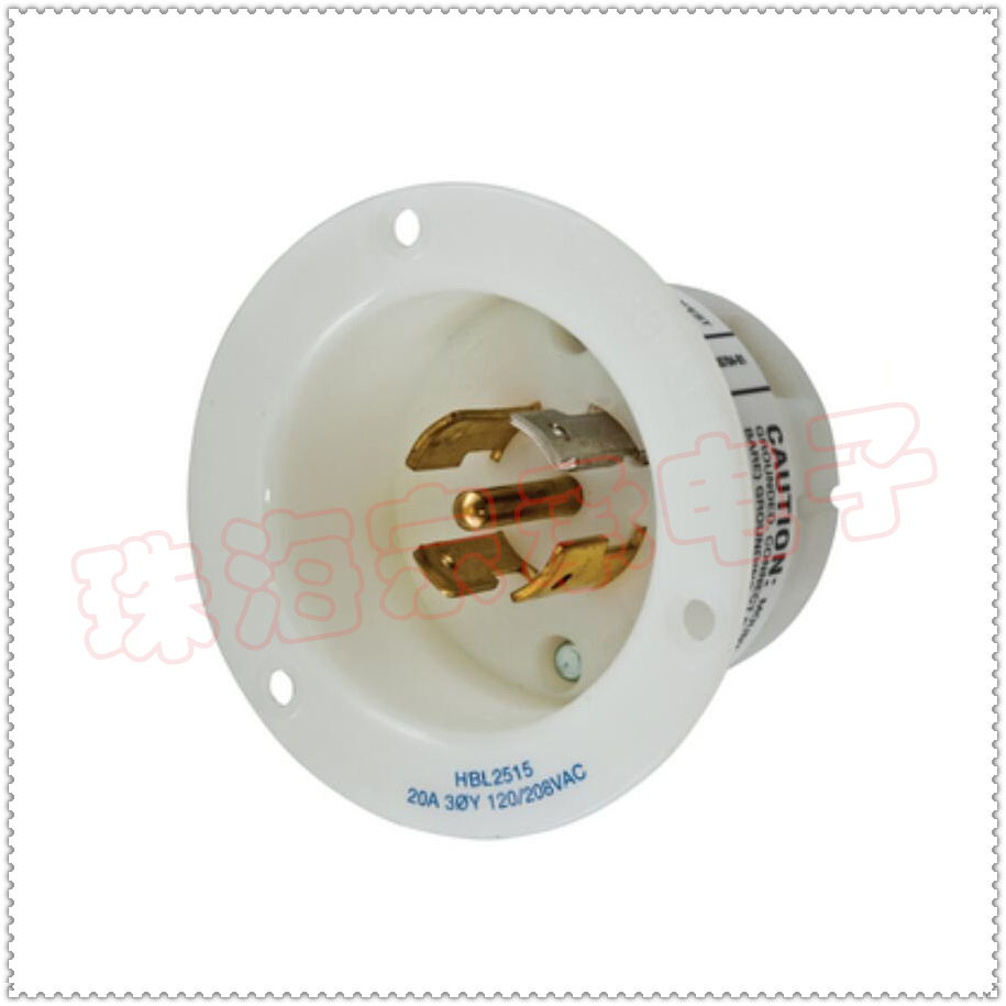 120/208VAC20A电源插座HUBBELL