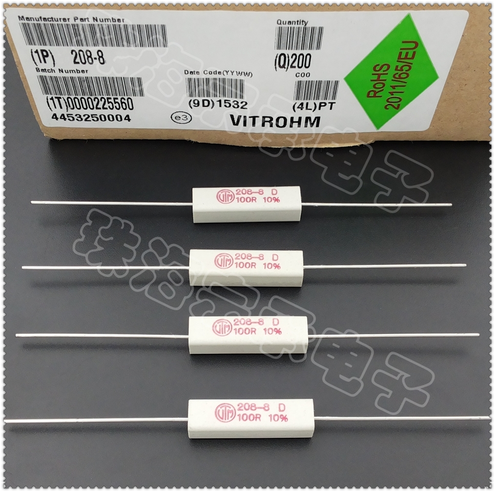 208-8线绕电阻器VITROHM5W100R