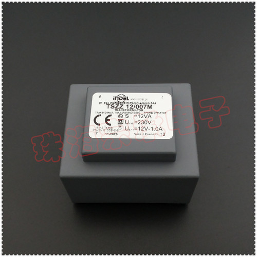 进口波兰 TSZZ12/007M INDEL 230V转12V 电源变压器