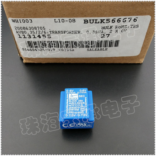AVB0.35/2/6变压器BLOCK2x6V