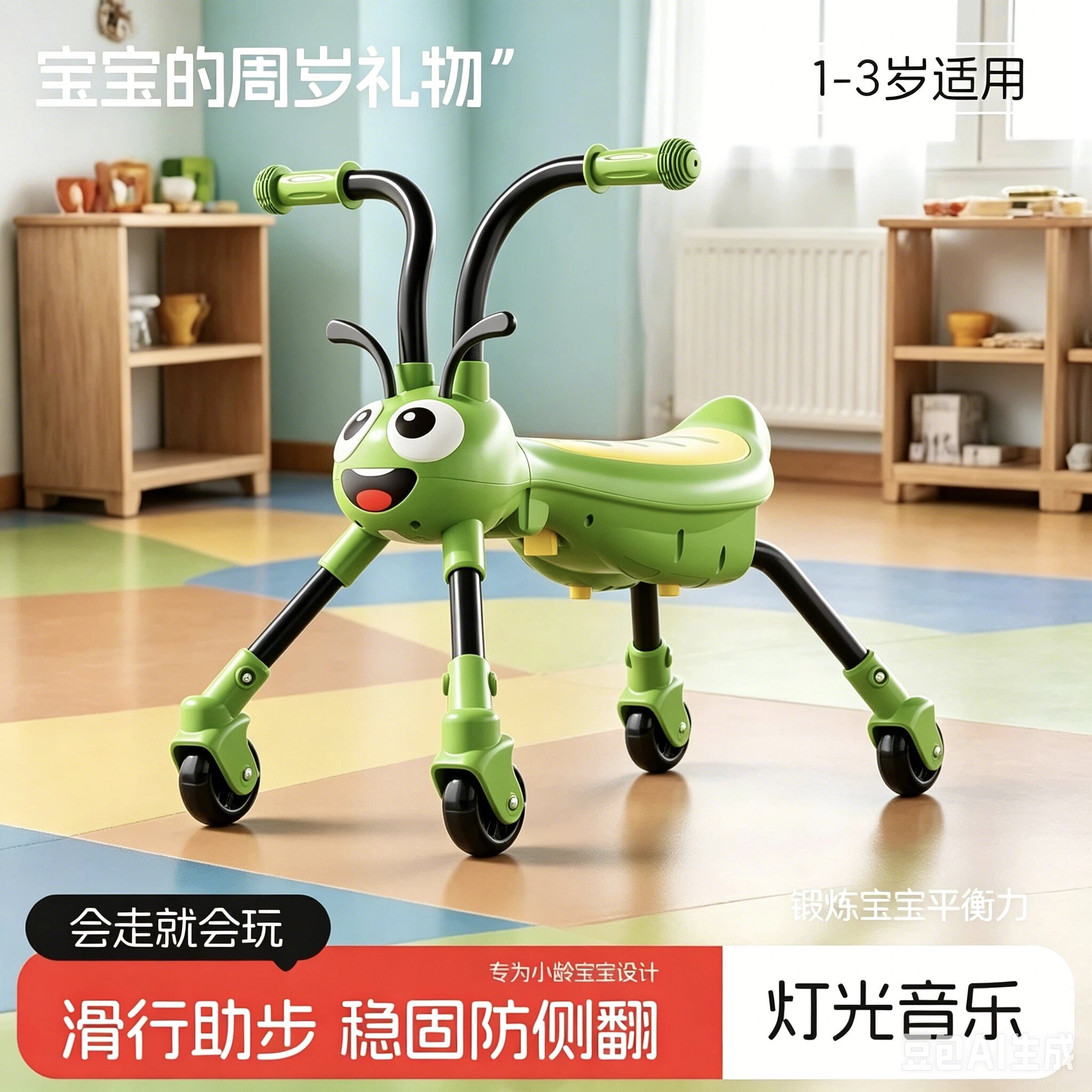 螳螂车折叠防侧翻可坐可骑