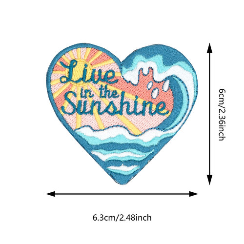 爱心海浪情侣校服羽绒精致刺绣