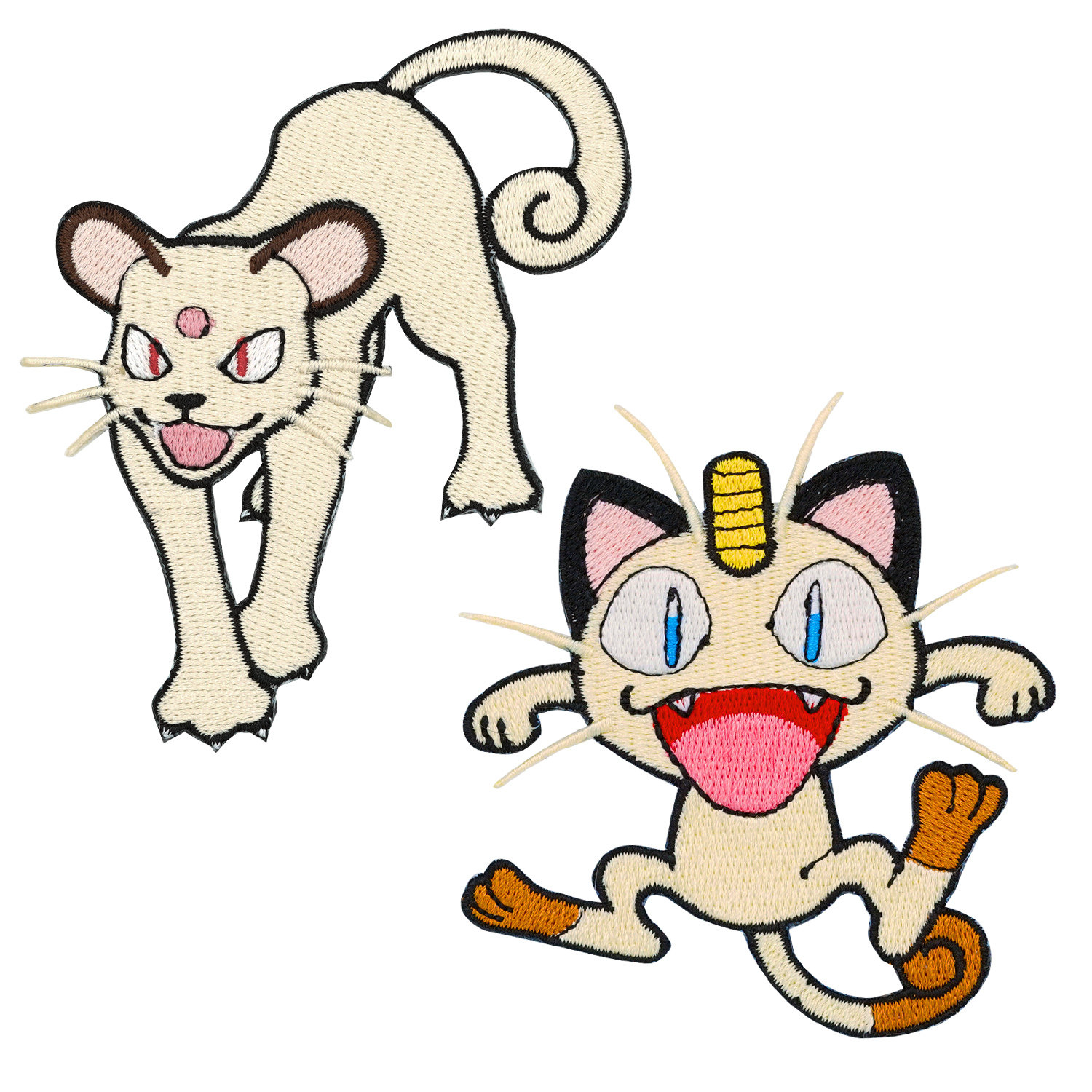 精灵宝可梦 喵喵 卡通动漫刺绣徽章羽绒衣服补洞可缝可烫背胶布贴