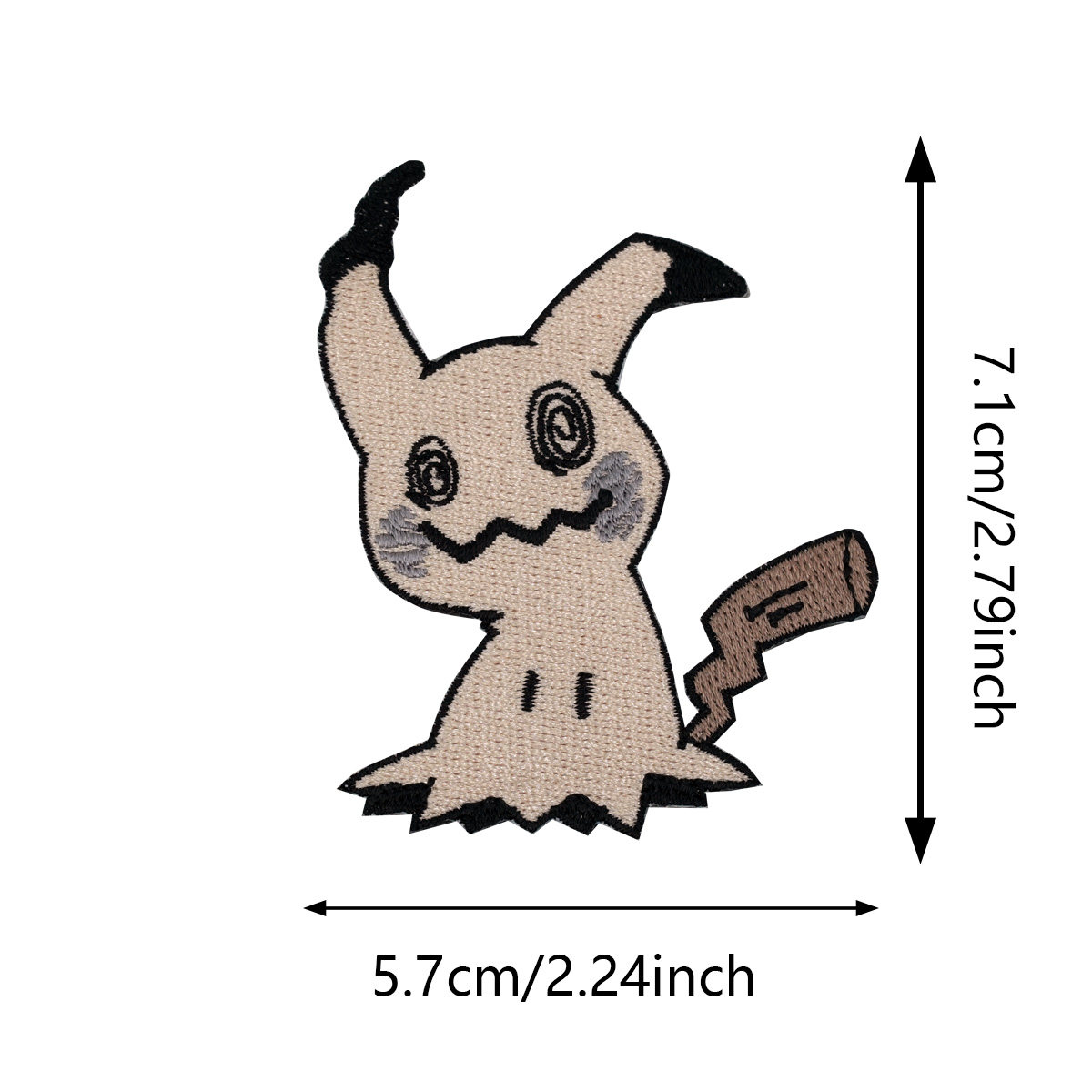 精灵宝可梦异色谜拟Ｑ迷你丘卡通衣服装饰刺绣补丁布贴背胶魔术贴