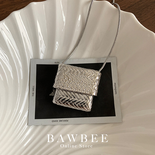 BAWBEE HABITUDE同款重工铜镀金中古编织包包项链毛衣链百搭趣味