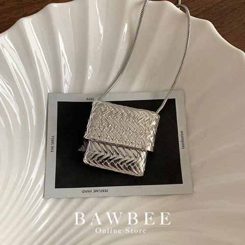 BAWBEE HABITUDE同款重工铜镀金中古编织包包项链毛衣链百搭趣味