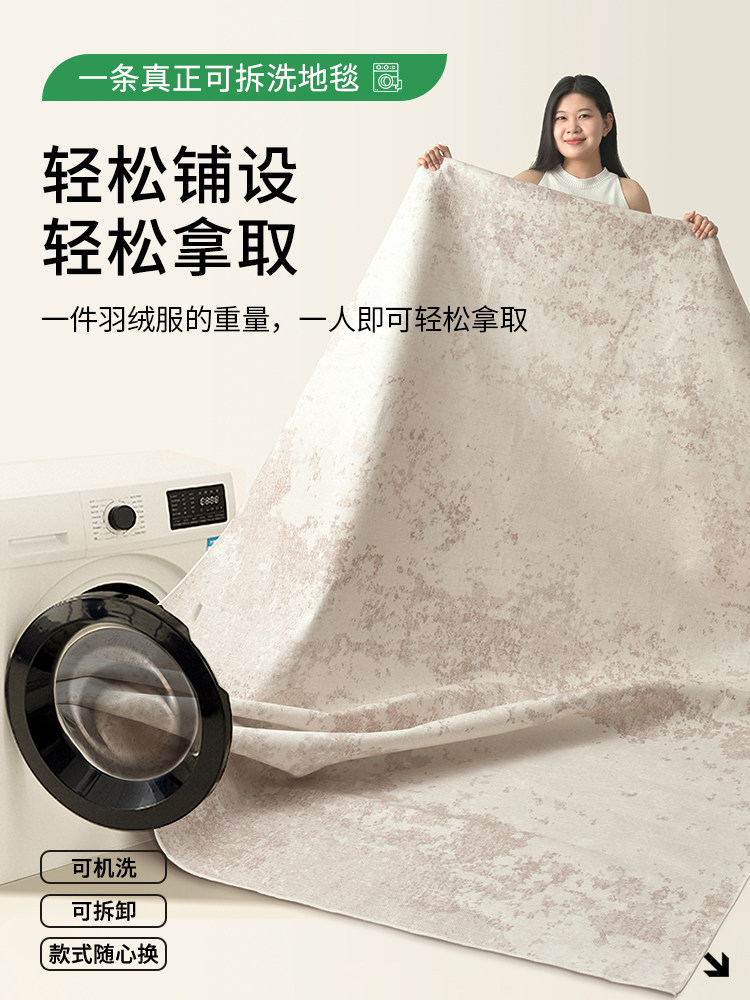 鸿荔逹仅毯面可拆洗地毯替换毯面双层可机洗易打理定制地垫