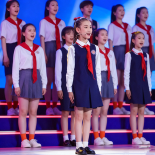 儿童合唱演出服初中生小学生演讲诗歌朗诵比赛国庆红领巾歌唱祖国