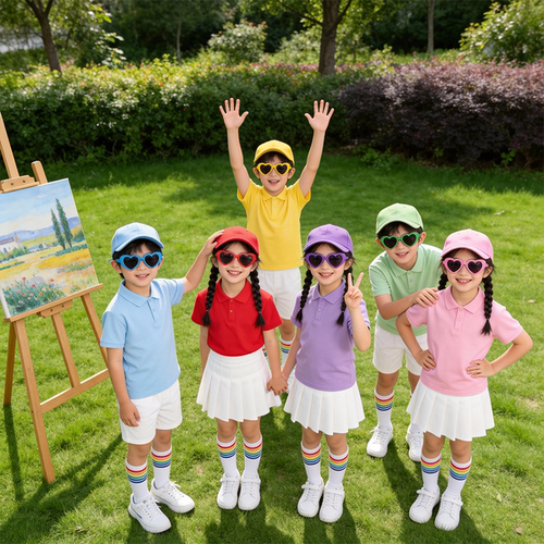六一儿童糖果色POLO衫演出服