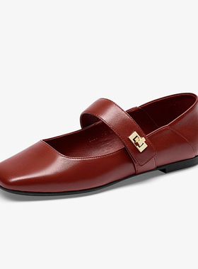 商场撤柜春夏款红色法式不累脚超软玛丽珍鞋平底女单鞋TA54572-50