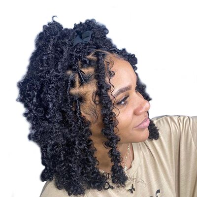 12inch Butterfly Locs Crochet Hair Short 6 Packs Faux Locs