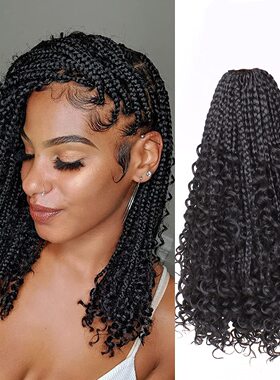 14 Inch Boho Box Braids 8 Packs Goddess Box Braids Crochet