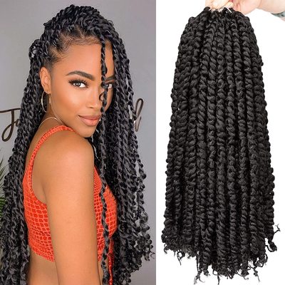 30 inch Passion Twist Hair 8 Packs Water Wave Crochet Hair