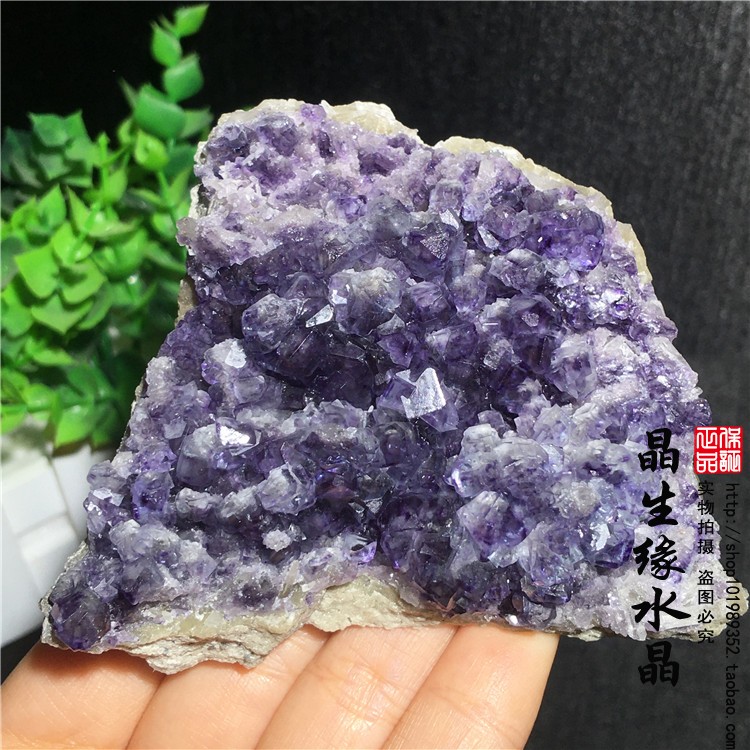 天然精品花岭萤石小摆件