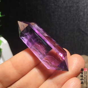 天然刚果紫水晶双尖标本收藏石小柱实物图多款可选
