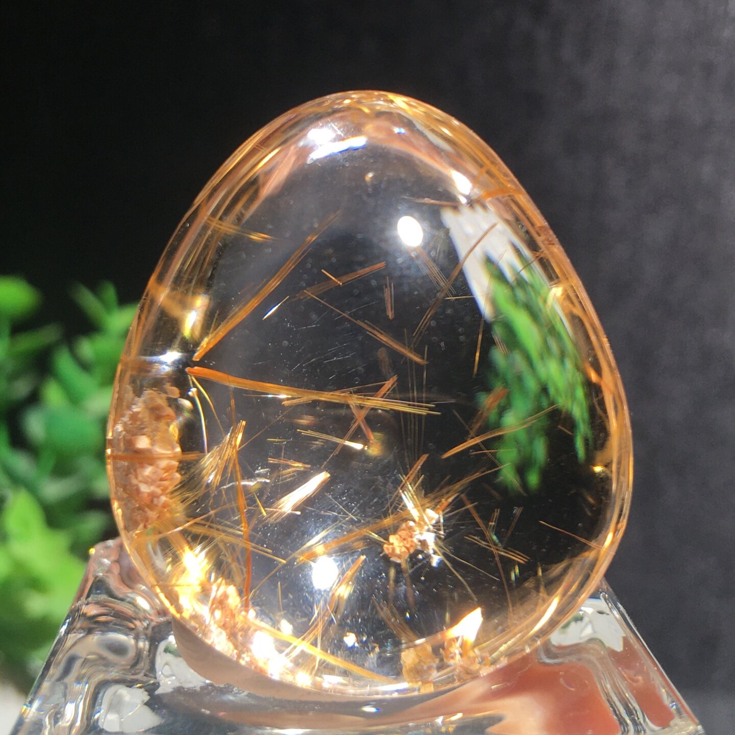 天然水晶原矿打磨发晶裸石纯净体实物图特价