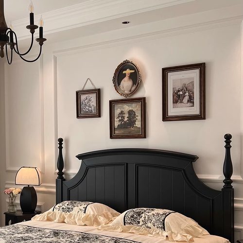 复古美式卧室餐厅组合床头装饰画