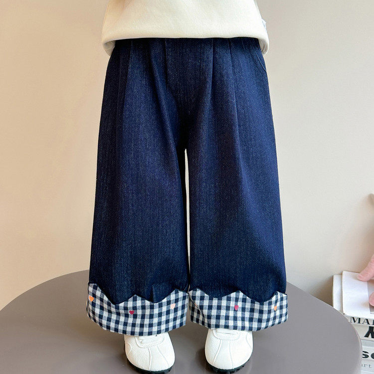 女童牛仔裤2026新款春装儿童洋气时髦宽松裤子宝宝春季直筒阔腿裤