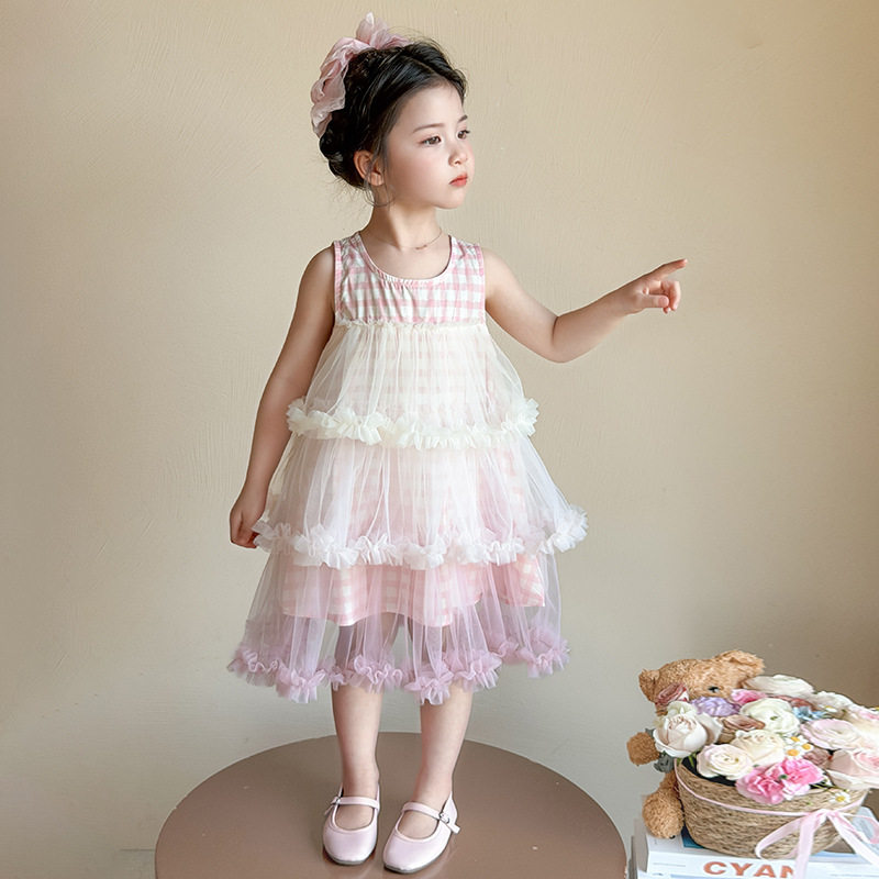 女童夏装连衣裙2026新款儿童背心裙洋气蛋糕裙女宝宝夏季公主裙子