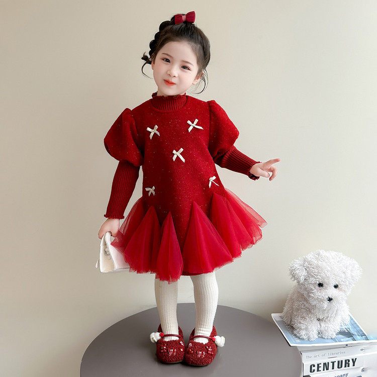 女童年服套装2025新款冬装红色蝴蝶结背心裙打底衫加厚保暖两件套,童装/婴儿装/亲子装,儿童运动套装,淘宝优惠券,粉丝福利购,淘宝优惠卷