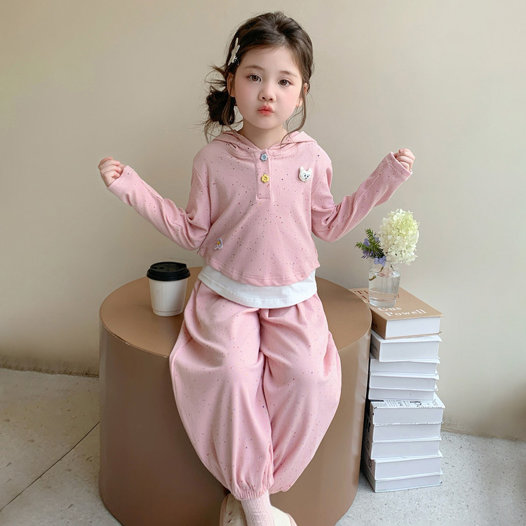 女童秋季套装2026新款休闲洋气时髦儿童春秋衣服女宝宝秋装两件套