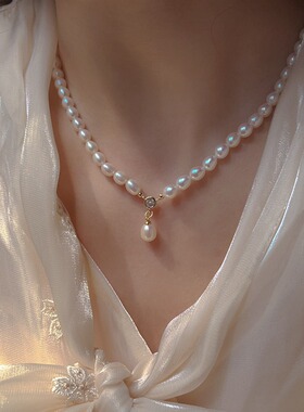 天然淡水珍珠项链高级感锁骨链