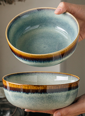 巷子尾〖19.99两个〗6.5英寸面碗复古陶瓷碗菜碗微瑕窑变餐具家用