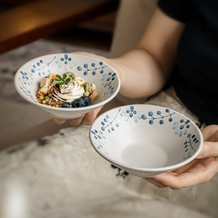 巷子尾〖中古brunch碗〗5英寸陶瓷斗笠碗小碗创意甜品酸奶碗女生