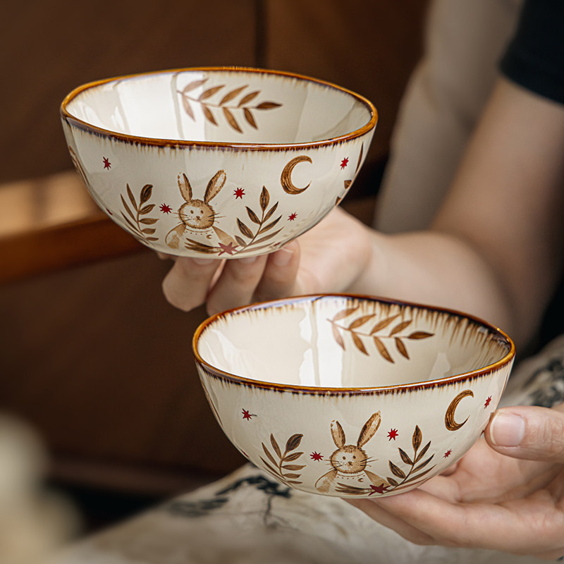 巷子尾〖高颜值brunch碗〗4.5英寸陶瓷饭碗个人专用酸奶碗早餐碗,餐饮具,碗,淘宝优惠券,粉丝福利购,淘宝优惠卷