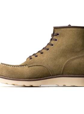 City MocToe Boot -luosjiet®boots-Olive Oiled Nubuck Reverse