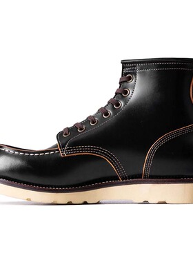 City MocToe Boot -luosjiet®boots - Black TeaCore OTACowhide