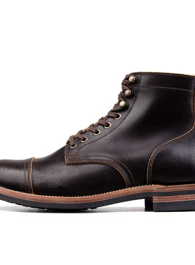 CapToe Service Boot -luosjiet®boots -Dark Brown Waxed Flesh