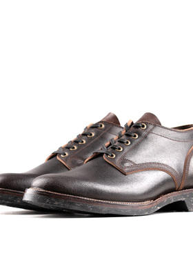 Derby Boots-Black Waxed Flesh Chromexcel-xbxs®boots factory