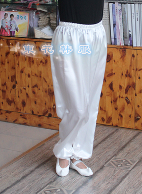 韩服内裤灯笼裤衬裤舞台衬裤白色舞蹈演出典礼朝鲜民族服装男女