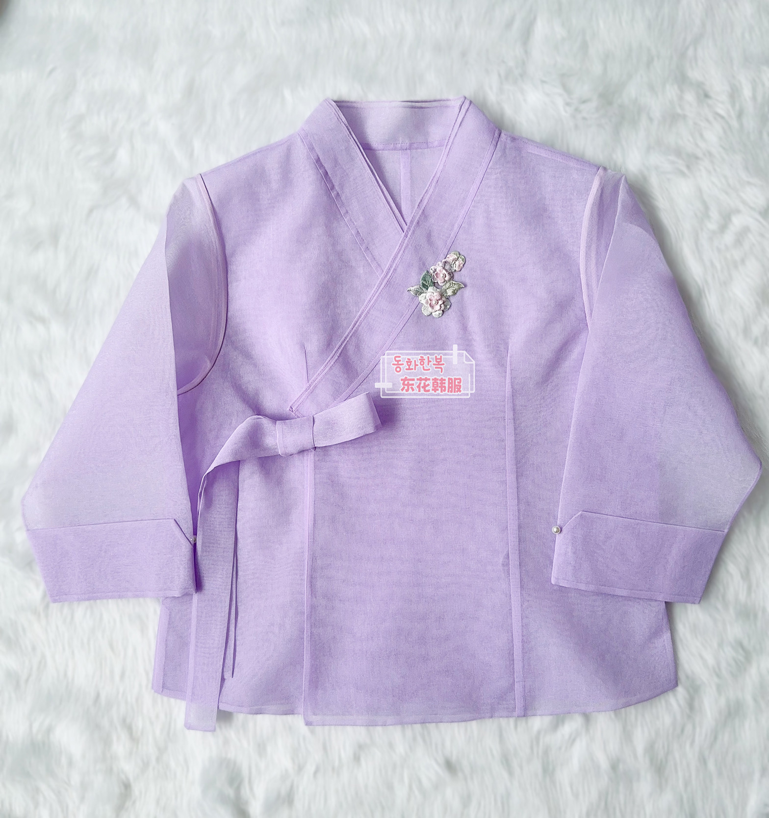 朝鲜族生活韩服日常上衣七分袖(衣服上的绣花需单拍)