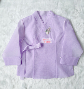 朝鲜族生活韩服日常上衣七分袖（衣服上的绣花需单拍）