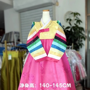 朝鲜族儿童民俗服装演出韩服舞台服女孩140-145