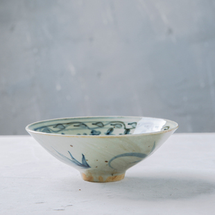 柴窑厂货景德镇仿古瓷器 复古民国风格 500ML青花文字碗 饭碗茶碗