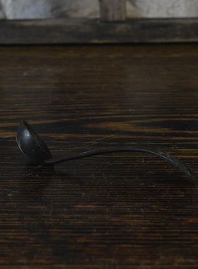 民国文房铜制水盂勺子古董收藏品