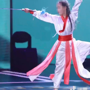 古典舞刀剑如梦舞蹈中国风汉服女古风武侠服装精忠报国扇子舞年会