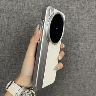 x200ultra手机壳新款 适用vivox300pro 电镀网红气质防摔全包保护套男女 高档荔枝皮纹相机壳典雅白 三只鱼