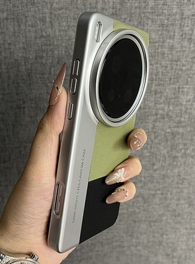 三只鱼【个性钻石纹相机壳绿黑色】适用于vivox200ultra/x200Pro/x200手机壳新款潮牌电镀时尚防摔保护套男女