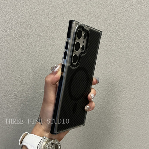 适用三星s25ultra纤维磁吸手机壳