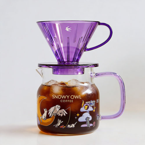 雪昂咖啡分享壶猫咪咖啡壶滤杯