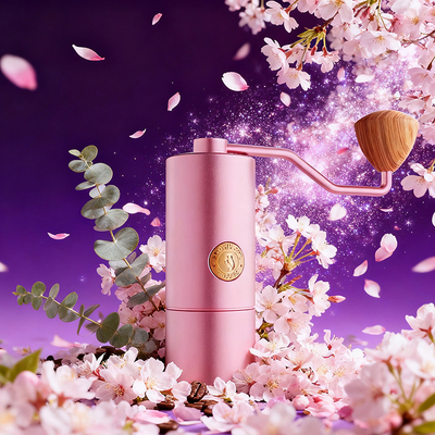 雪昂咖啡手摇磨豆机樱花粉